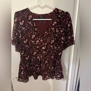 Short sleeve tie-front Madewell top